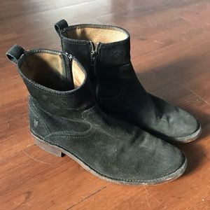 Frye suede side-zip boots